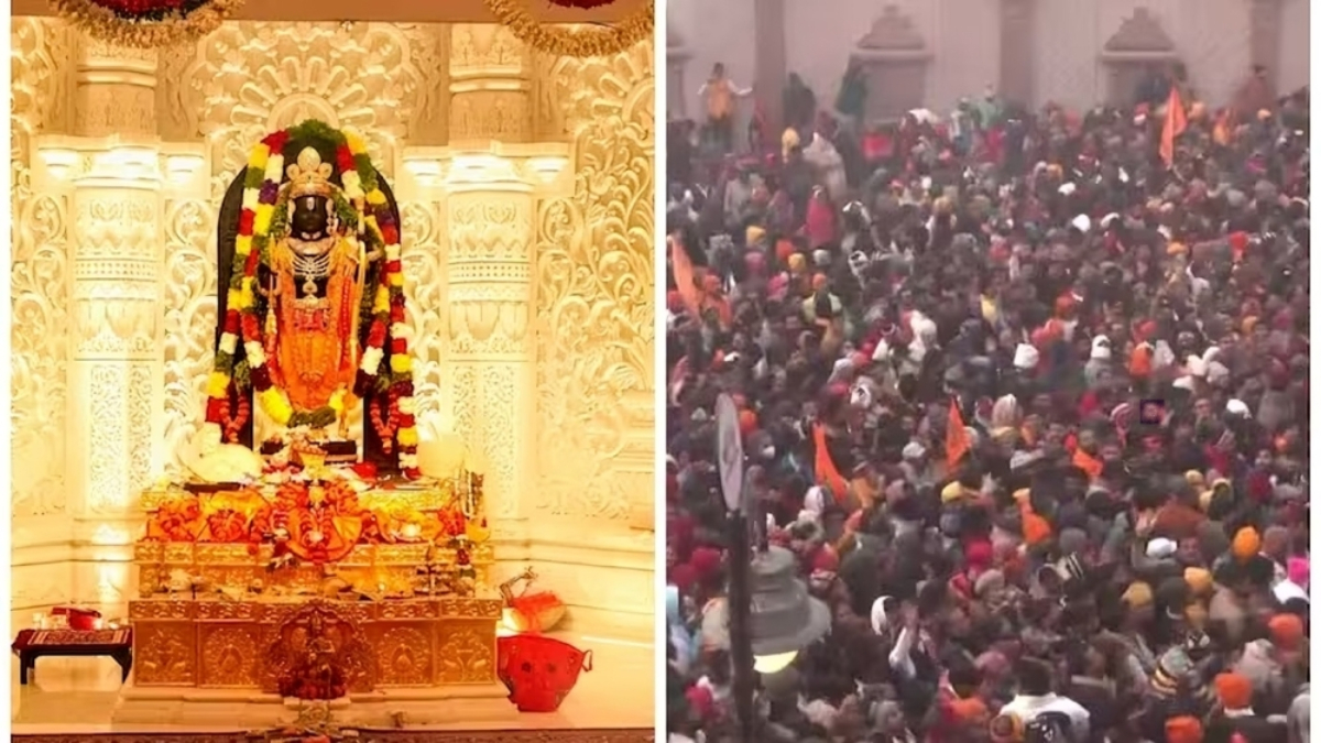 Devotees have congregated at the Ayodhya Ram Mandir since 3 am, the day following its Grand Inauguration!