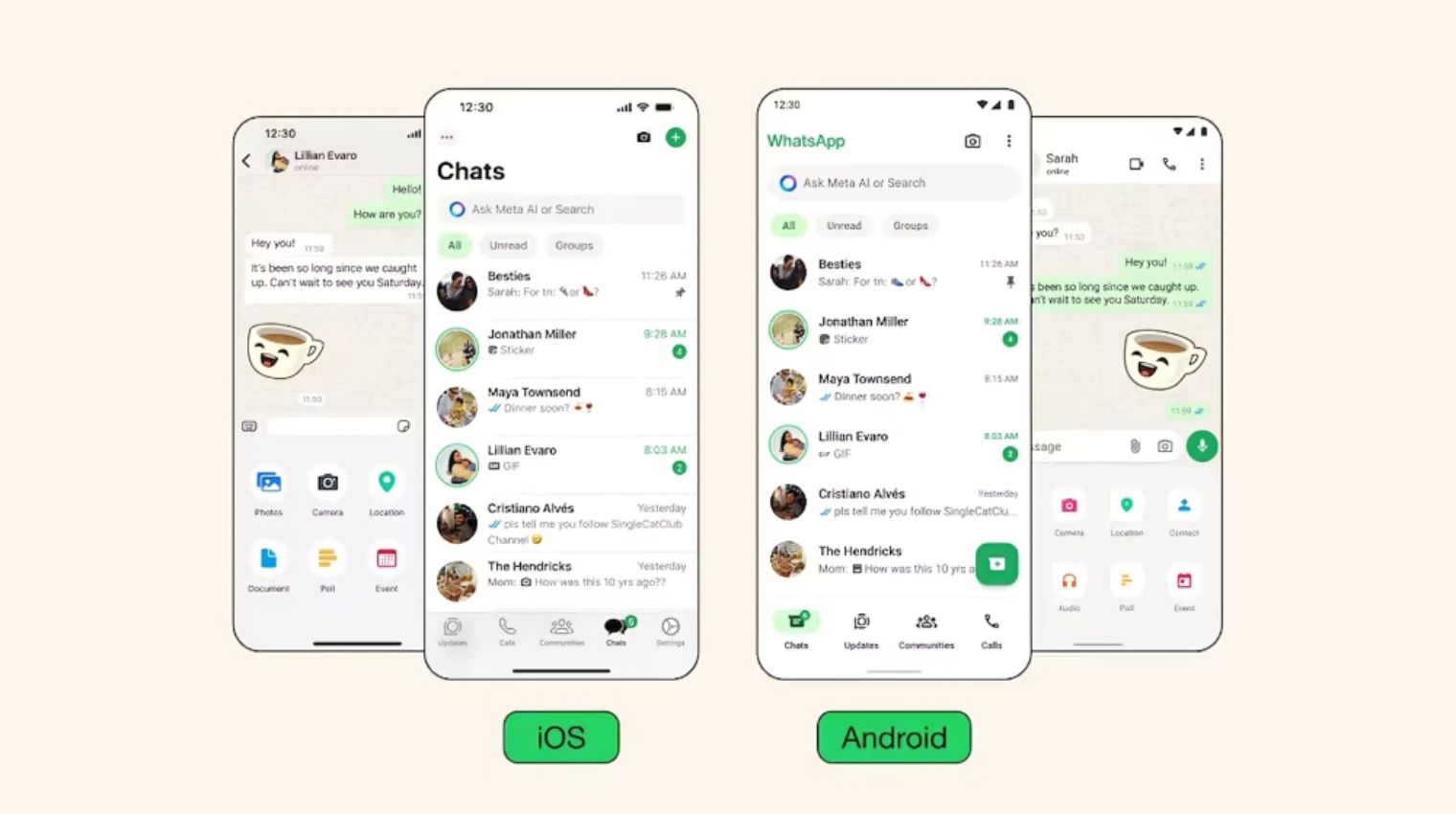“WhatsApp Unveils Sleek New Design for iOS and Android Users”
