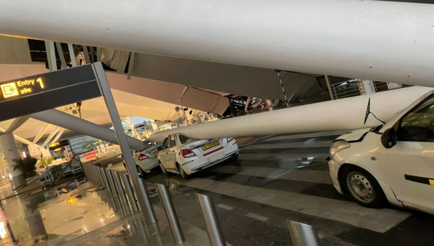 Terminal Roof Collapses at IGI Airport Three Months Post-Inauguration; Responsible Construction Company Revealed !