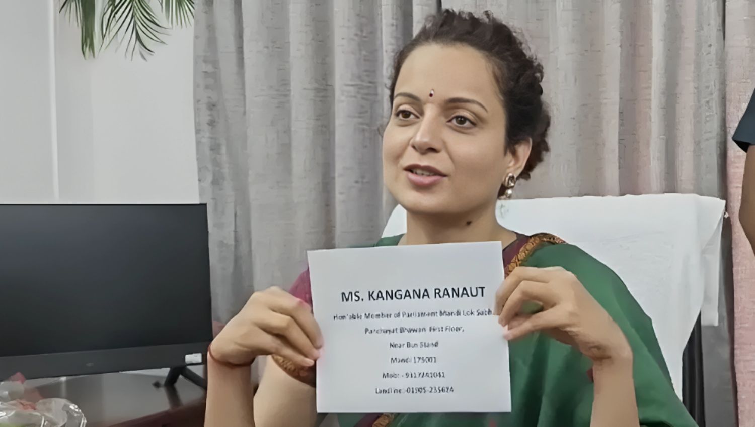 Controversy Erupts as BJP MP Kangana Ranaut Demands Aadhaar Card for Visitors; Congress Criticizes Move!