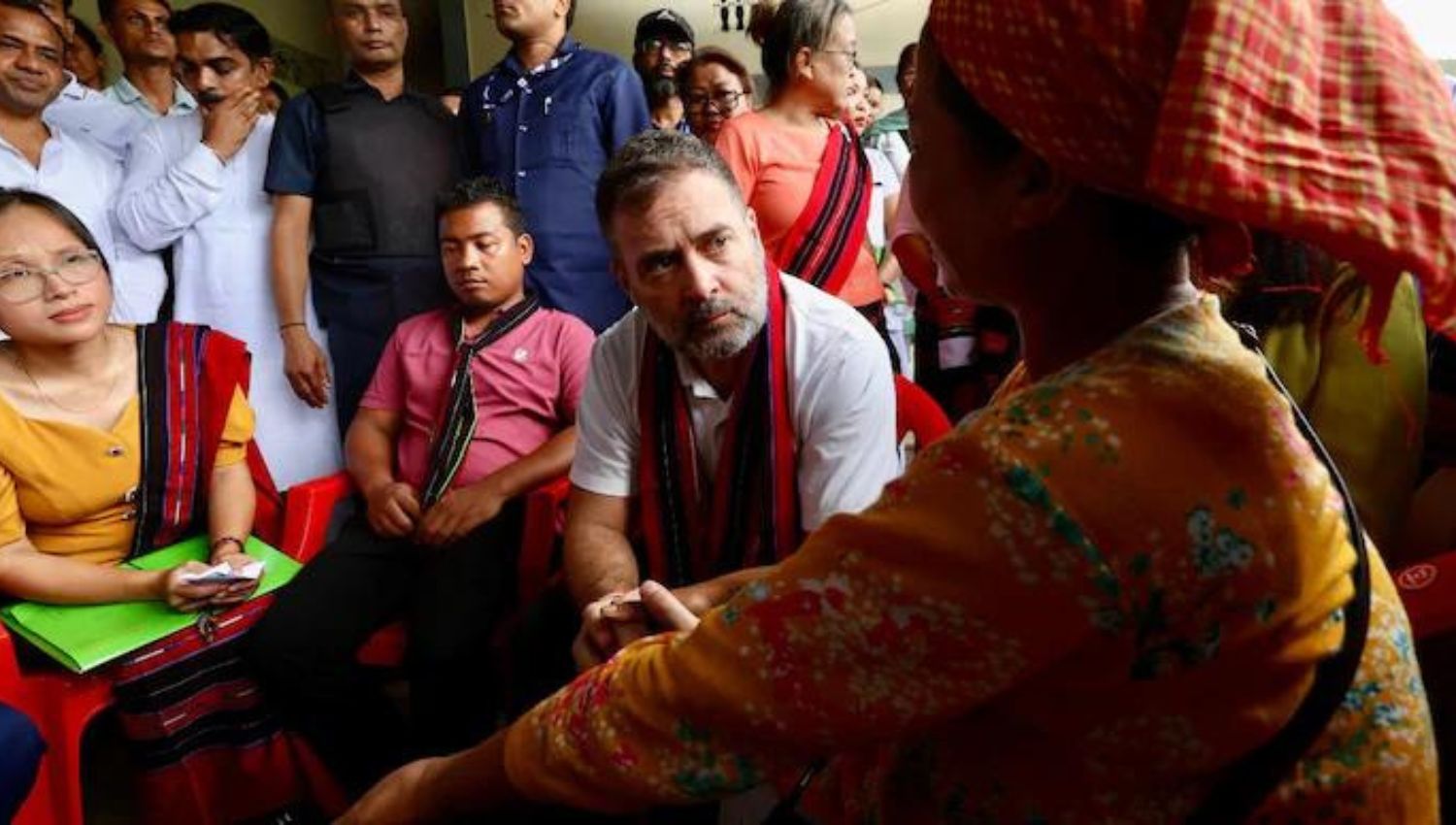 “Rahul Gandhi’s Manipur Relief Camp Visit Criticized by BJP as ‘Sick Tragedy Tourism'”