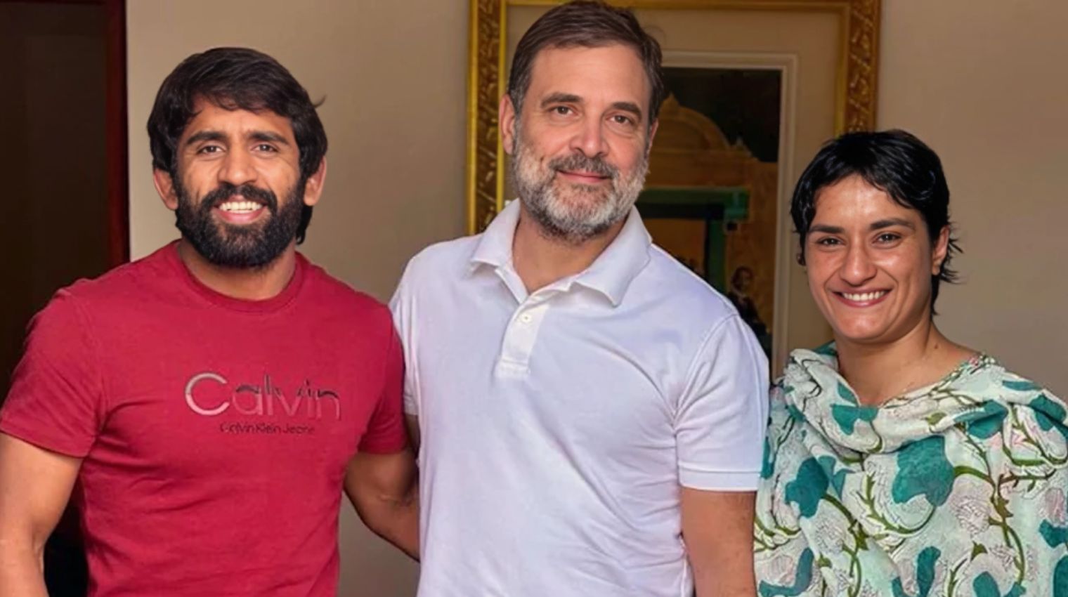 Rahul Gandhi Meets Vinesh Phogat and Bajrang Punia Amid Haryana Poll Ticket Speculations !