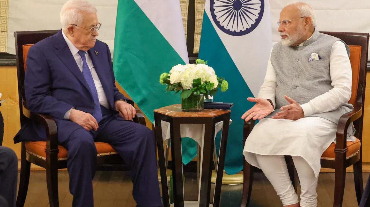 PM Modi Meets Palestinian President in US: Voices ‘Deep Concern’ Over Gaza Crisis!