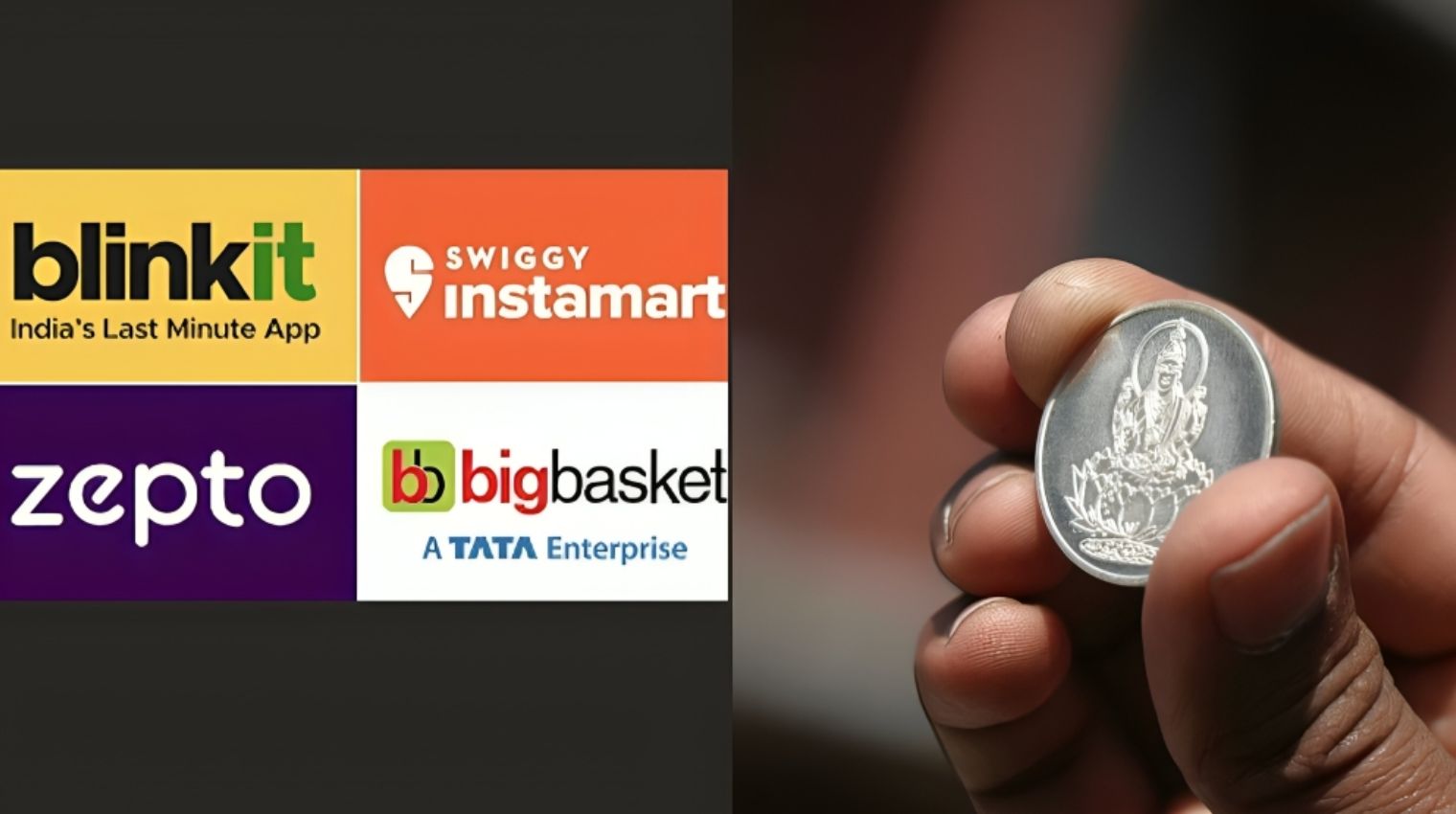 Golden Moments in 10 Minutes: Swiggy Instamart, Blinkit, Bigbasket & Zepto Deliver Dhanteras Gold & Silver Coins Fast!